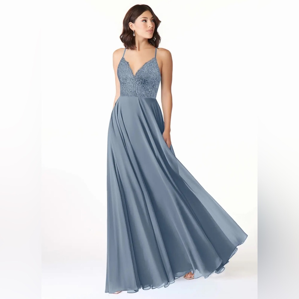 Azazie Sonya Dusty Blue SIZE A4